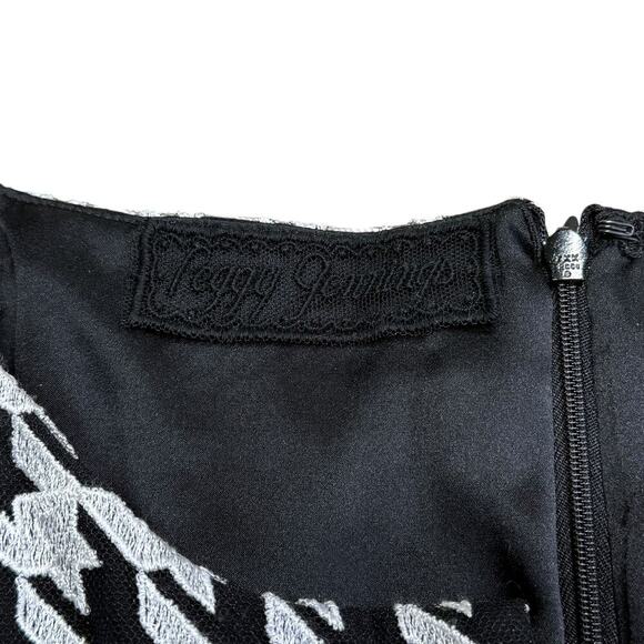 Peggy Jennings Vintage 1990s Houndstooth Dress Small - Picture 8 of 10